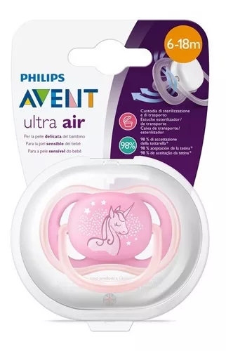 Chupete Philips Avent Ultra Air Scf081/12 6-18m Color Rosa Período de edad  6-18