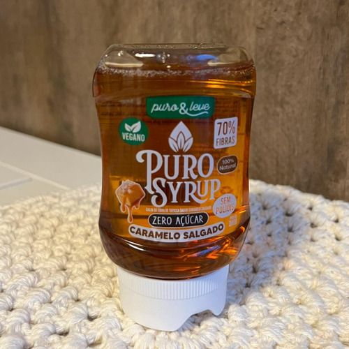 Puro Syrup Calda Maple Sabor Caramelo Salgado Zero Açúcar