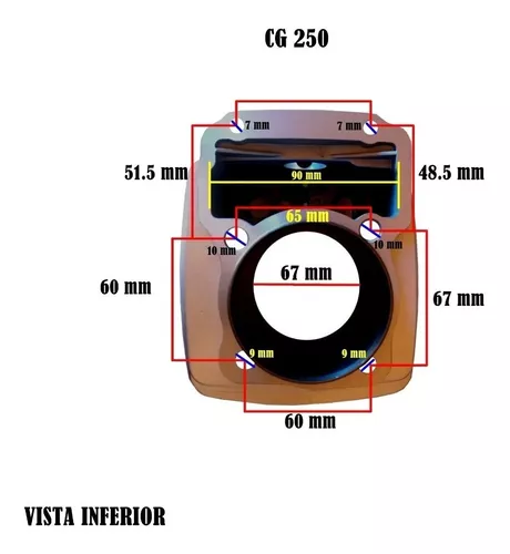 GENERICO Kit De Cilindro + Piston Ajuste Honda Cg 250 (67mm
