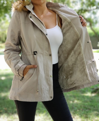 Imagen 3 de 8 de Chaqueta Gabardina Mujer. Forro Piel. S A Xxl. 6 Colores