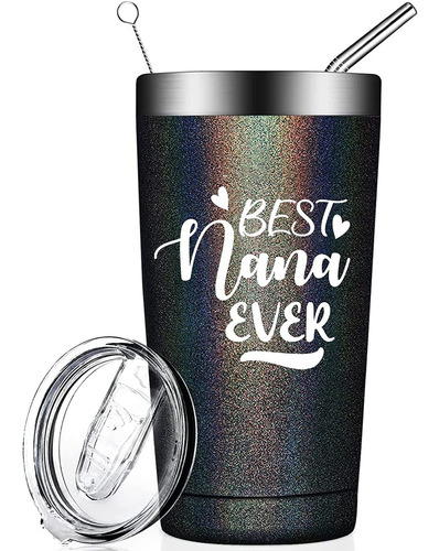 Best Nana Ever  Vaso De 20 Oz Tapa Y Paja Día De Madre...