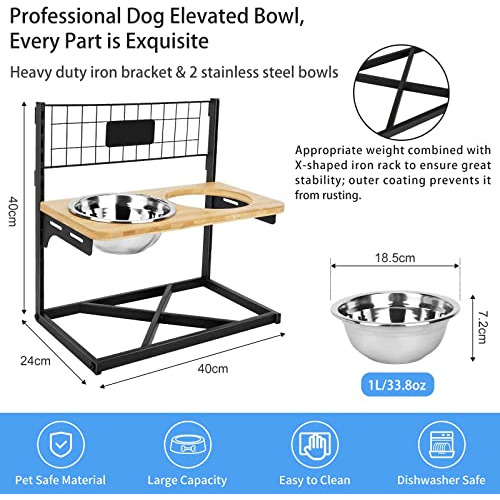 Comederos Elevados Perros, 12 Alturas Ajustables, Comed...