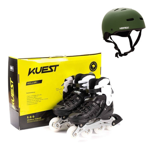 Rollers Patin Aluminio Ext Rueda Pu + Casco Vx. Gravedadx