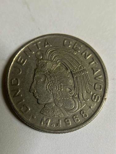 Moneda De Mexico De 50 Centavos De 1968 Envió Gratis