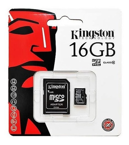 Memoria Micro Sd Kingston 16gb Clase 10 Incluye Adaptador Sd