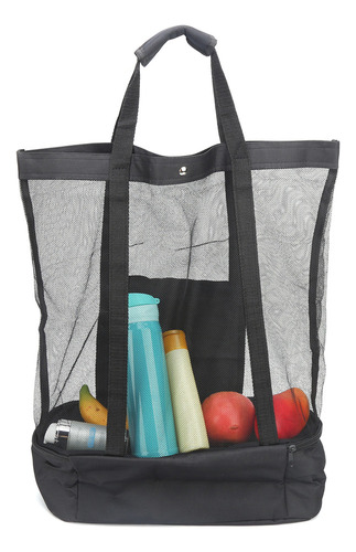 Bolsa De Malla Para Acampar Y Playa Con Bolsa De Refrigeraci