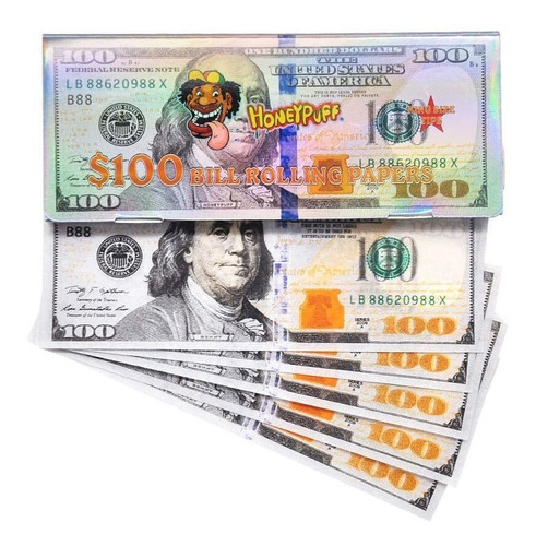 Imagen 2 de 6 de Papel Para Armar Dolar 110mm Sedas Billetes King Size