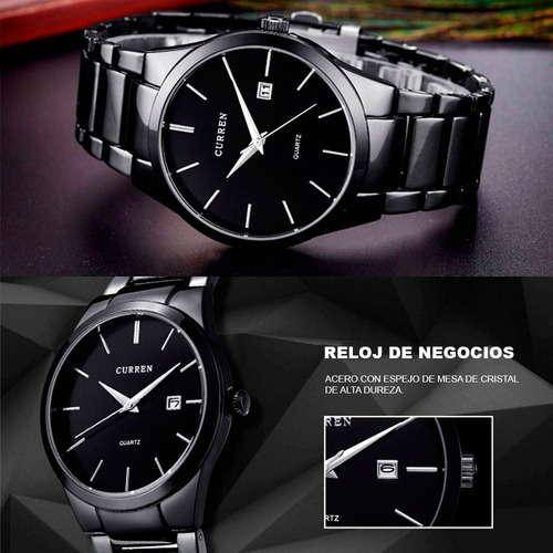 Reloj Curren Hombre Análogo Fechador Cuarzo Acero Ejecutivo