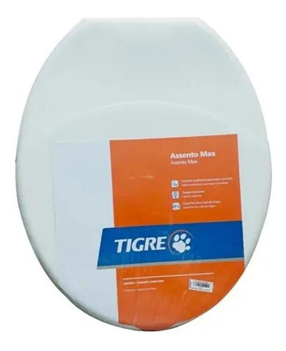 Imagem 8 de 10 de Assento Privada Max Tigre Branco Tampa Vaso Sanitário