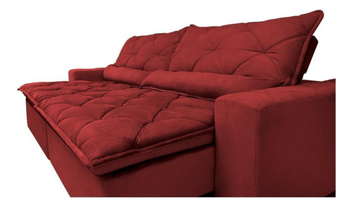 Sofá Magnum 3,02m Retrátil Reclinável Cor Vermelho