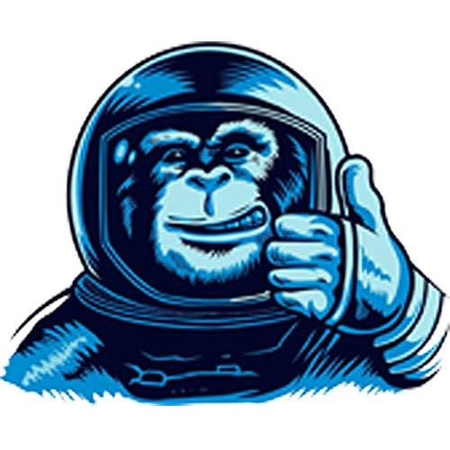 Divertido Chimpancé Mono Astronauta Dando Un Pulgar Ar...