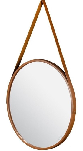 Espelho Decorativo Adnet Redondo Com Alça Suspenso 45cm
