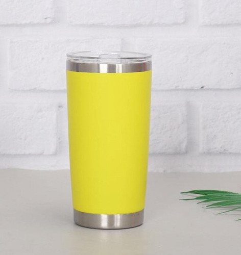 Vaso Termo De Acero Inoxidable 20 Oz Color Amarillo Vaso Termo 20 Oz