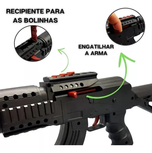 Metralhadora M762 Rifle Dardo Munição Bolinhas Em Gel Orbeez - Escorrega o  Preço