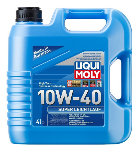 Liqui Moly Leichlauf 10w40 Lubricante Sintetico X 4 Lts