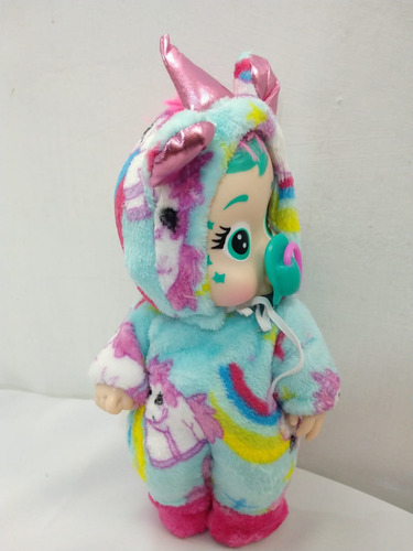 Bebés De 25 Cm Con Sonido De Carcajada Y Pijama De Unicornio