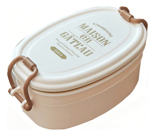 Fiambrera Portátil De Doble Capa Bento Box De 1 Pieza Con Ta