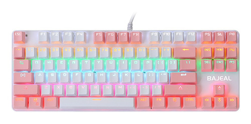 Teclado Mecánico Con Cable 87 Teclas Mixta De Luz Mecánica