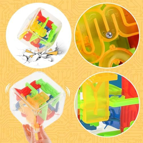 Cubo De Laberinto 3d Nutrias Puzzle, 72 Obstáculos Puzzle Cu