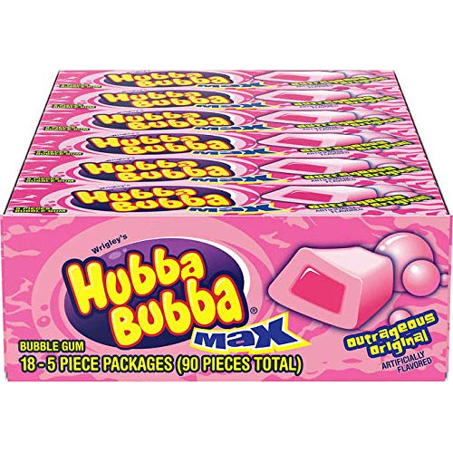 Hubba Bubba Max Goma Original Escandalosa, Paquete De 2 Abvv