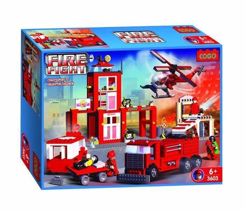 Ciudad De Bomberos Cogo (1072 Pcs) 100% Compatible Con Lego
