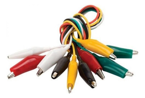 Juego De 5 Cables De 40 Cm Con Caimanes 4.3cm Cai-202 Steren