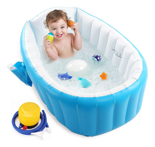 Banera Inflable Para Bebe, Portatil Para Bebe, Banera De Via