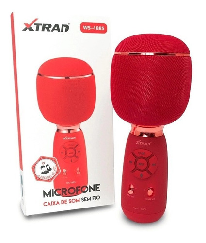 Microfone Caixa Som Bluetooth Ws-1885 Radio Fm Sd Pendrive