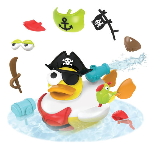 Yookidoo Jet Duck Pirate Bath Toy Con Disparador De Cañón De