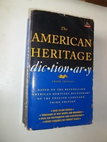 Livro Dicionario Dictionary Dic-tion-ar-y American Heritage