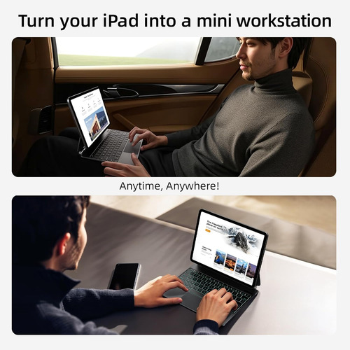 Funda Con Teclado Mágico Para iPad 10th / 11th Con Ñ