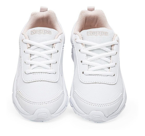 Imagen 4 de 10 de Zapatilla Colegial Kappa Logo 1 Blanco/rosa 5332