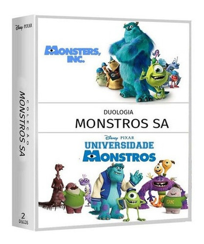 Dvd Monstros Sa + Universidade Monstros - 2 Dvd