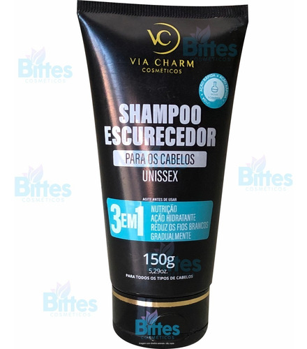 10 Shampoo Escurecedor Via Charm 3 Em 1 Escurece Revenda