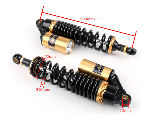 1pair 11 280mm Motor Rearhock Absorber Airuspension For Ccf