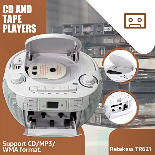 Pack Retekess Tr621: Combo Cd, Cassette Y Radio Porttil