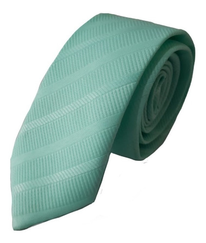 Corbatas - Verde Menta Labrado Diagonal Slim