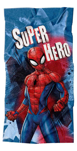 Toalla Premium Para Baño 75x147 Cm Spiderman Hero Color Azul
