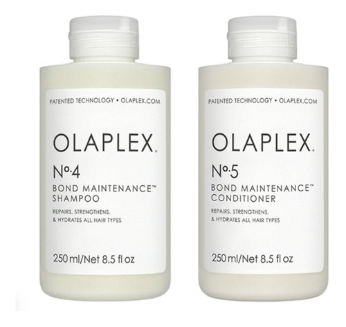 Kit Shampoo + Acondicionador Olaplex X250ml Paso 4 Y 5