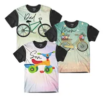 Comprar Kit 3 Camisetas Familia Pai Mãe Filhos Family Love Bike