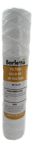 Repuesto Filtro Bobina Hilo 10 X2.5  Barletta