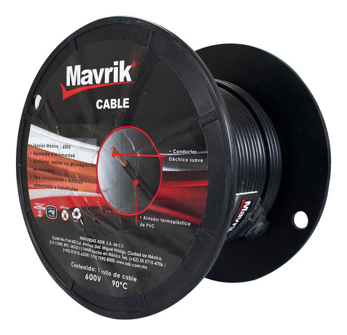 Cable Mavrik Cal 14 Negro 50 Mts