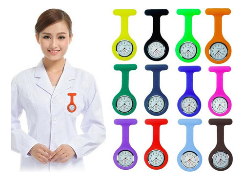 Reloj De Silicona Con Solapa Para Médico De Enfermería, 12 P