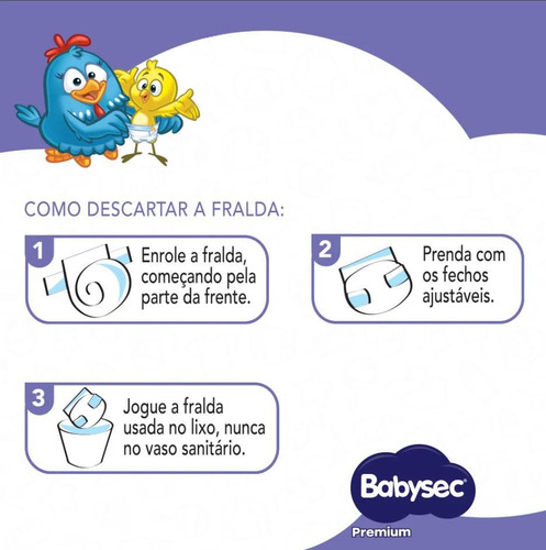Fralda Babysec Galinha Pintadinha Shortinho Mega M 34 Unid