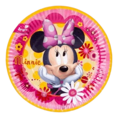 Minnie Mouse 6 Platos Para Cotillón Cumpleaños 