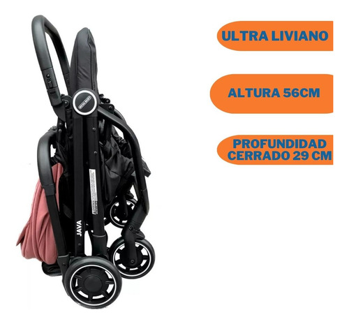 Imagen 5 de 10 de Coche Cuna Bebè Mega Baby Java 360º Rebatible Y Compacto