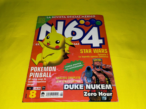 Revista N64 Año 1999 Número 8 Pokemon Pinball (Usado)