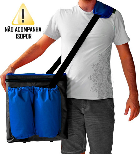 Imagem 1 de 3 de Bolsa Bag Delivery Nylon Lateral Alça Ombro Sem Isopor