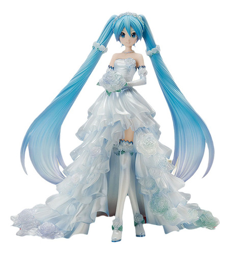 Figura De Hatsune Miku Wonderland Kawai Pelo Largo Rapunzel