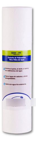 Filtro De Agua Repuesto - Cartucho Polipropileno 5 Micrones